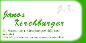 janos kirchburger business card